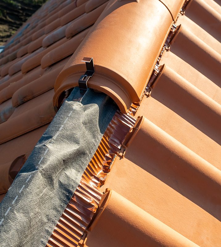 Détail de tuiles de toiture
